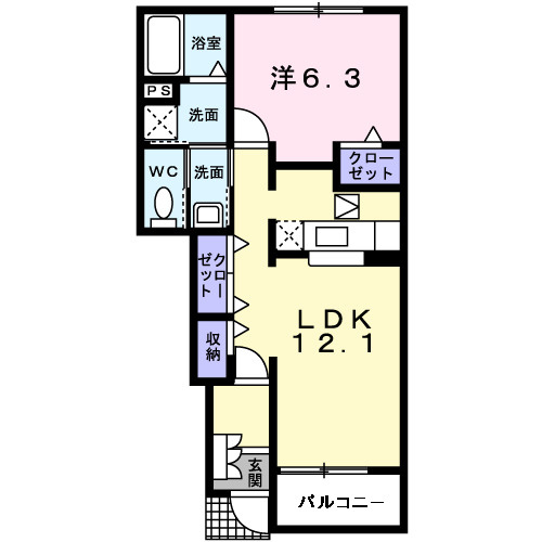 サンリット　ヒル　Ⅱの間取り