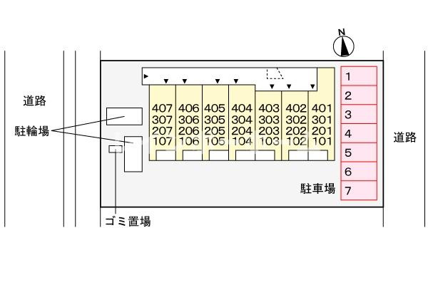 K・SガーデンⅢの区画図