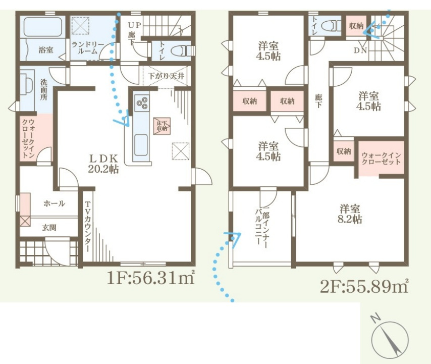 彦根市平田町　第7期　新築一戸建ての間取り|1号地