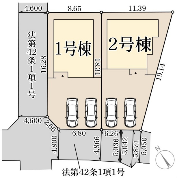 彦根市平田町　第7期　新築一戸建ての区画図|全２区画