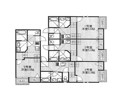 【間取り】 | CreoPrendre箱崎駅前