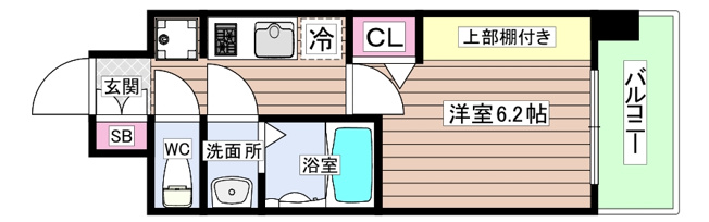 【間取り】 | プレサンス京橋GREEN　YARDアルミラ