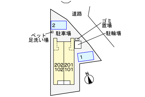 ベル・ウッド深大寺の区画図