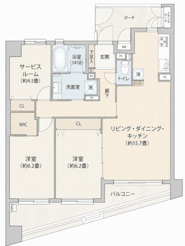 【間取り】 | ヴェルビュ鷺沼パークサイド