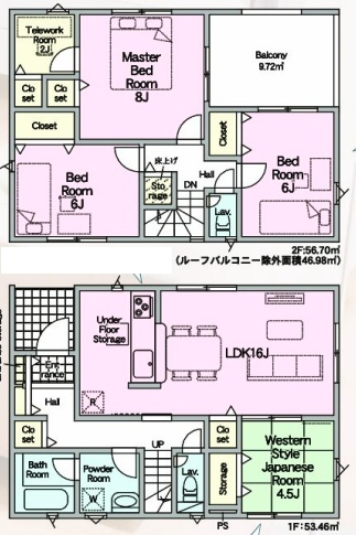 ★愛知郡愛荘町山川原　第2期　新築一戸建ての間取り|1号地