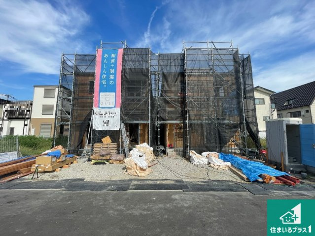 寝屋川市河北中町　第8期　新築一戸建ての外観|現在の進捗状況です！順調に作業進行中、完成が待ち遠しいです！詳細の間取り等、お気軽にお問い合わせください！