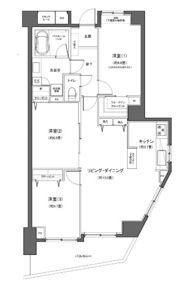 Ｄクラディア横浜白楽の間取り