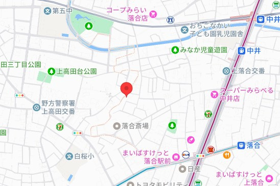 エスポワール上落合の地図