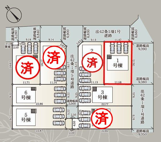 矢吹町八幡町第２１　　　１号棟　　　善郷小学校、矢吹中学区の外観|南西側から見た外観♪