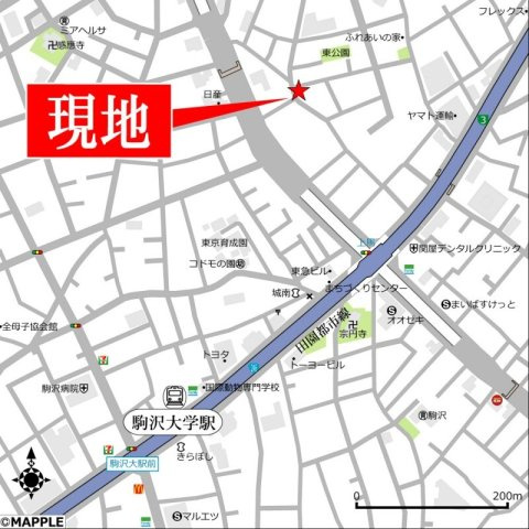 【地図】カームコートK