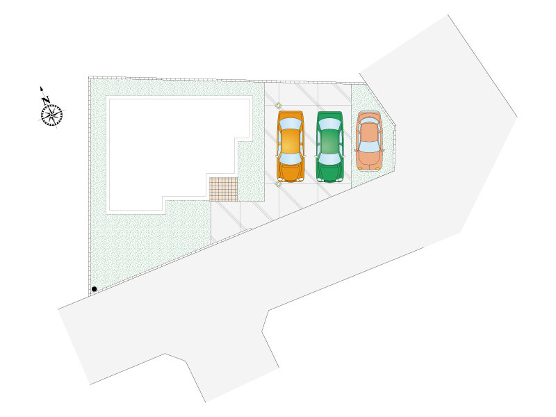【国定町2丁目2区画　2号棟　配置図】