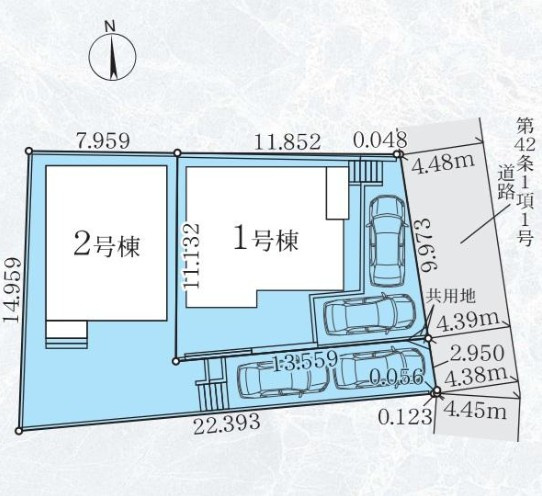 【区画図】 | 藤沢市長後4期 新築戸建 全2棟