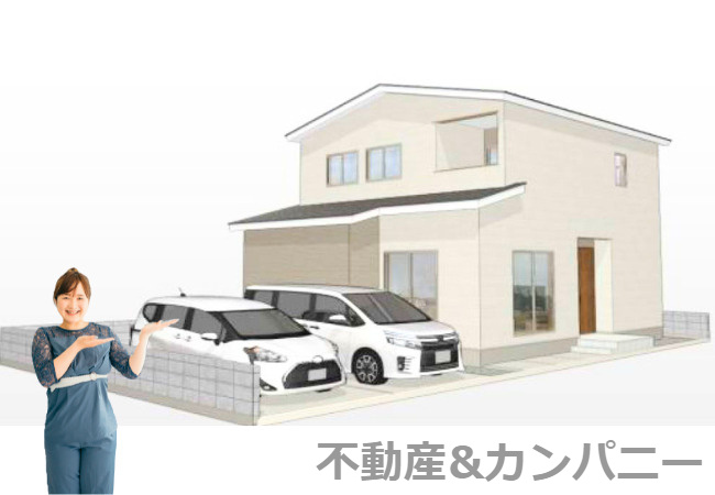 南吉田町の新築のおうち　松山市南吉田町新築戸建の外観|外観パースです