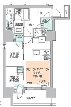 プラウド五反田の間取り