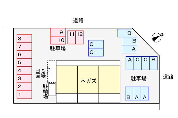 ペガズの区画図