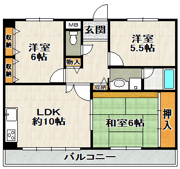 ドエル野里の間取り