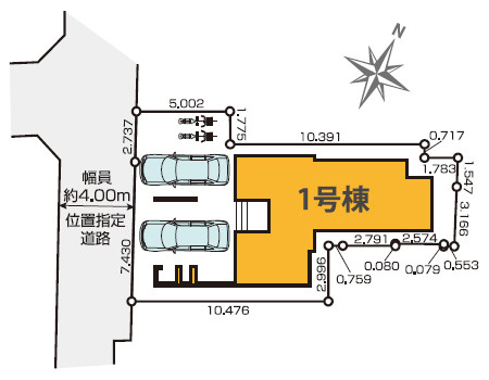 練馬区北町5丁目　26.4帖LDK×吹抜け×3面採光　大型邸宅の区画図