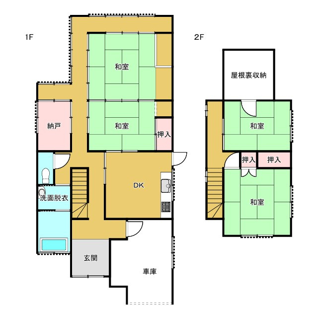 鳥取市浜坂6丁目中古戸建の間取り