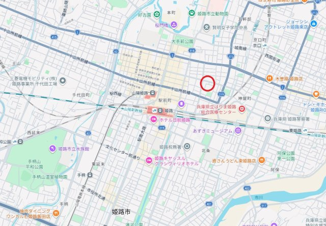 ワコーレ姫路城巽テラス　　JR「姫路駅」徒歩10分の地図