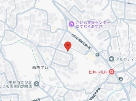 西旭ヶ丘戸建の地図