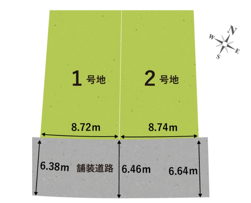 城陽市久世下大谷　第1期　新築一戸建ての区画図|全２区画