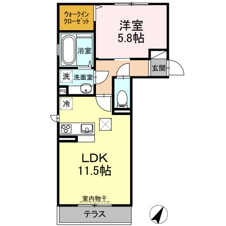 コンフィデンスK．S合志の間取り