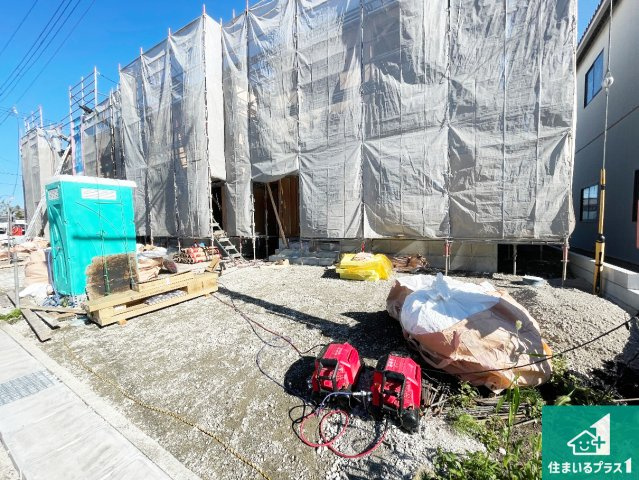 愛知郡愛荘町山川原　第2期　新築一戸建ての外観|周辺は落ち着いた街並みの住宅地！子育てがしやすい住環境です！まだ未完成ですが、現地でしかわからない事もございます。是非一度ご覧ください。
