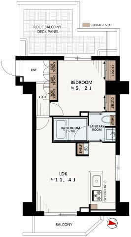 【間取り】 | B CITY APARTMENT SHINAGAWA WEST
