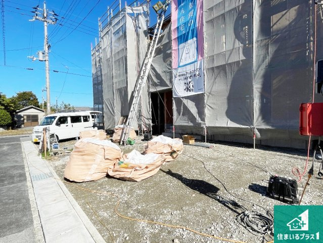 愛知郡愛荘町山川原　第2期　新築一戸建ての外観|現在建築中！落ち着いた街並みで新生活を始めることが出来そう！周辺の物件も併せてご紹介させて頂きます！