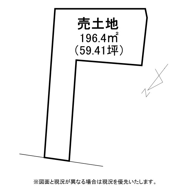 守山市岡町　売土地の土地図