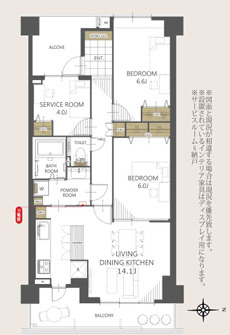 サーパス湘南代官町の間取り