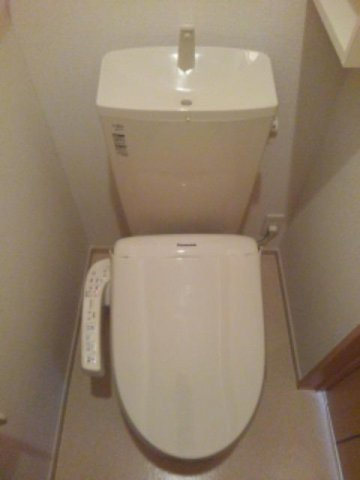 落ち着いた色調のトイレです