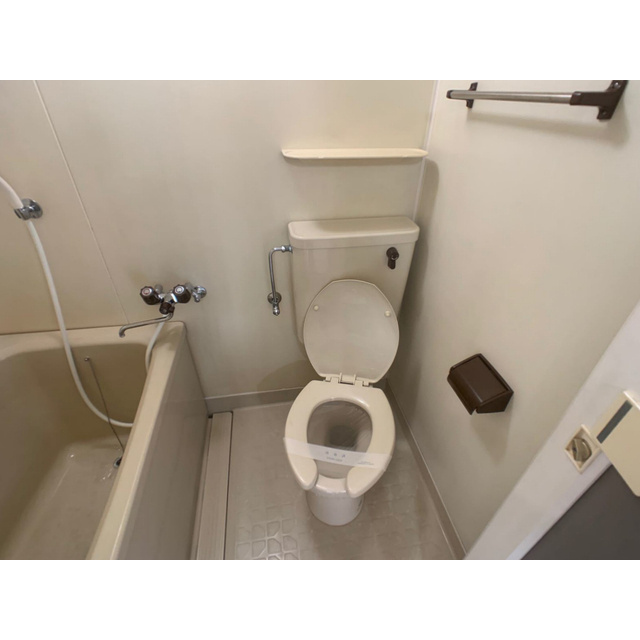 落ち着いた色調のトイレです