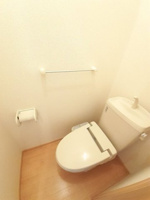 落ち着いた色調のトイレです