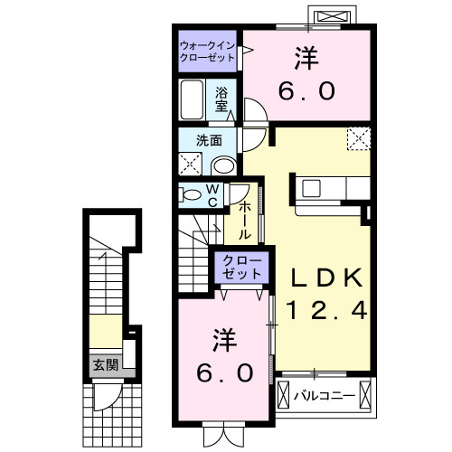 イリス　Ｂの間取り