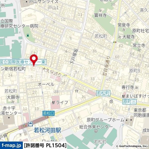 アデッソ新宿若松町【おとり物件なし】#学生・社会人にオススメ！初期費用分割払いOK！の地図