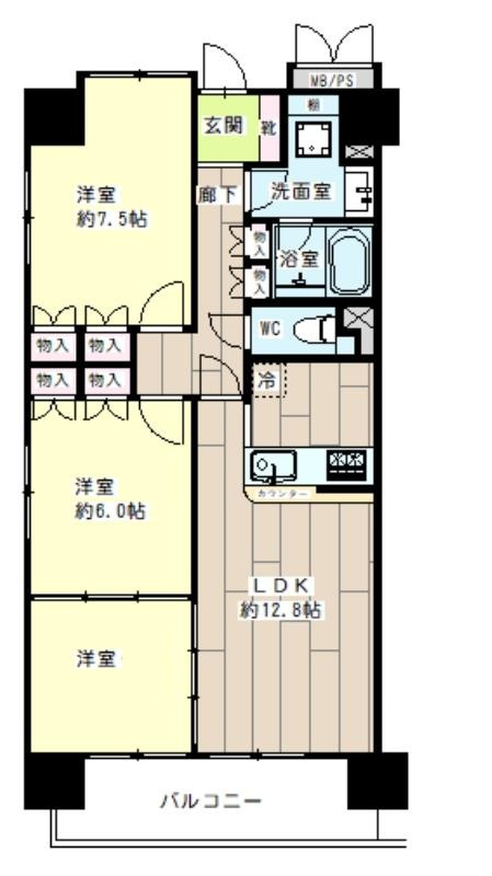 サンリバーオオモリ の間取り|間取りです。