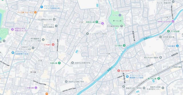 箕面市瀬川　売土地の地図