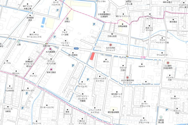 南区万倍　1区画の地図