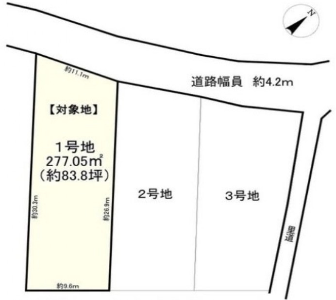守山市木浜町1号地　売土地の土地図