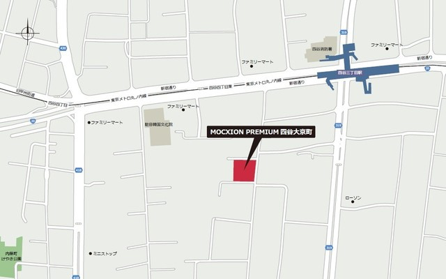 ＭＯＣＸＩＯＮ　ＰＲＥＭＩＵＭ四谷大京町の地図
