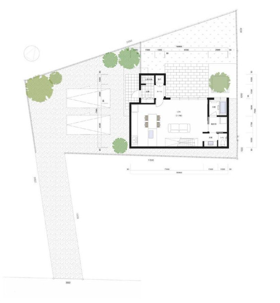箕面市半町２丁目　土地の土地図＋建物プラン例|ご参考プラン