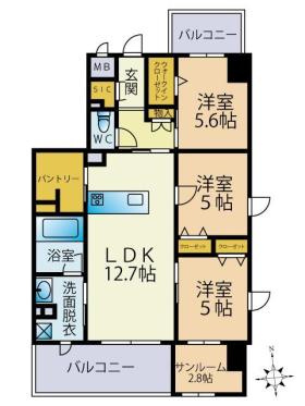 【間取り】 | グランタイム都町