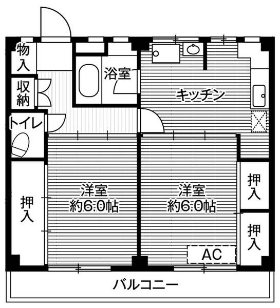 ビレッジハウス根岸1号棟の間取り