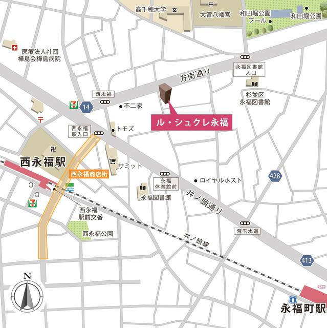 ル・シュクレ永福の地図