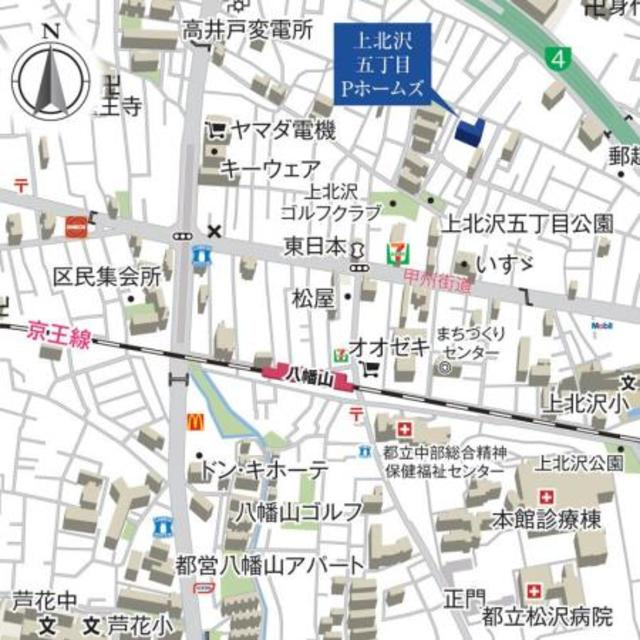 上北沢五丁目パーク・ホームズの地図