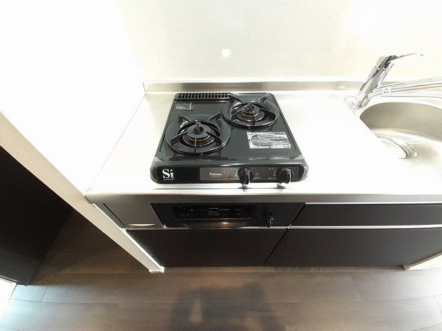 グレイスガーデンのキッチン|コンパクトなキッチンで掃除もラクラク