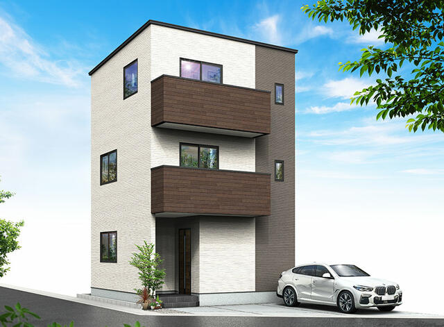 駿河区中原 新築住宅の外観パース