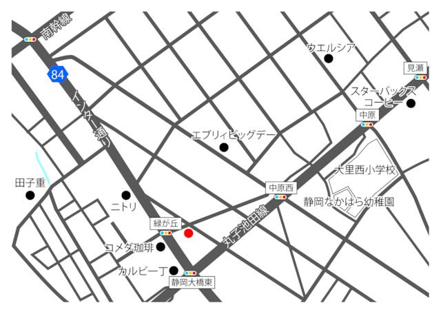 駿河区中原 新築住宅の地図