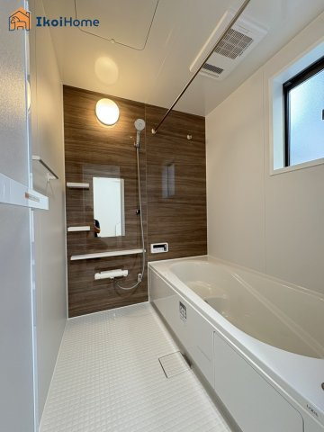 明石市大久保町大窪19期　新築戸建の浴室|【ホームページに現地動画掲載中】●年中無休：当日予約可●浴室暖房乾燥機付き。寒い時期や梅雨時期に便利